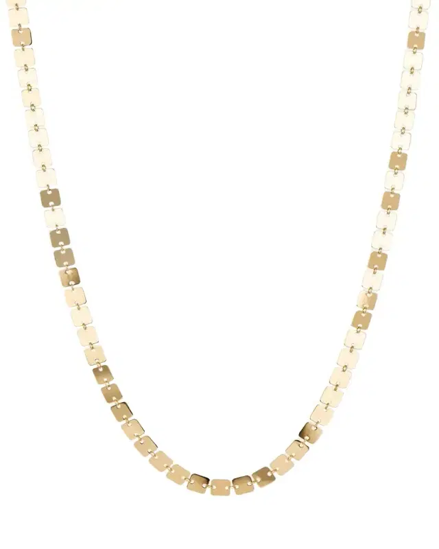 Lana 14K Yellow Gold Laser Square Chain Necklace