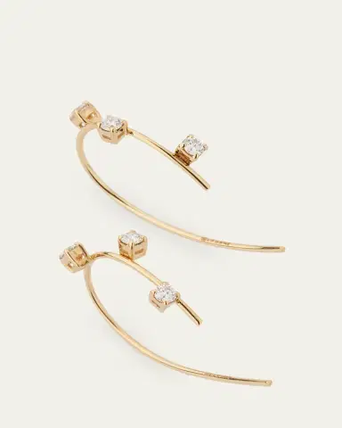 Lana 14K Gold Mini Solo Hooked On Hoop Earrings | Thumbnail 2 Lana 14K Gold Mini Solo Hooked On Hoop Earrings | Thumbnail 2