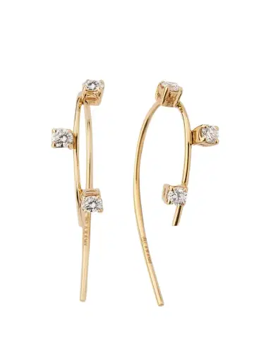 Lana 14K Gold Mini Solo Hooked On Hoop Earrings | Thumbnail 1 Lana 14K Gold Mini Solo Hooked On Hoop Earrings | Thumbnail 1