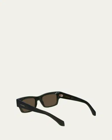 Ferragamo Men's Rivets Acetate Rectangle Sunglasses, 53mm | Thumbnail 3 Ferragamo Men's Rivets Acetate Rectangle Sunglasses, 53mm | Thumbnail 3