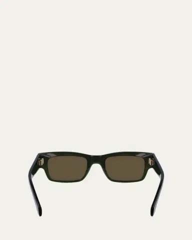 Ferragamo Men's Rivets Acetate Rectangle Sunglasses, 53mm | Thumbnail 5 Ferragamo Men's Rivets Acetate Rectangle Sunglasses, 53mm | Thumbnail 5
