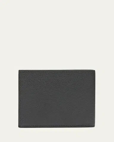 Valextra Men's Leather V-Cut Bifold Wallet | Thumbnail 2 Valextra Men's Leather V-Cut Bifold Wallet | Thumbnail 2