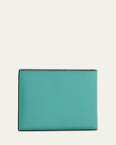 Valextra Men's Leather V-Cut Bifold Wallet | Thumbnail 6 Valextra Men's Leather V-Cut Bifold Wallet | Thumbnail 6
