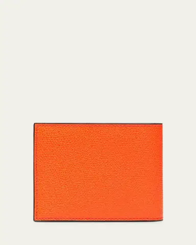 Valextra Men's Leather V-Cut Bifold Wallet | Thumbnail 8 Valextra Men's Leather V-Cut Bifold Wallet | Thumbnail 8