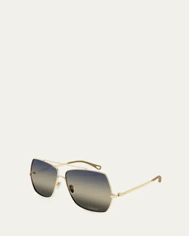 Chloé Gradient Aviator Metal Sunglasses | Thumbnail 3 Chloé Gradient Aviator Metal Sunglasses | Thumbnail 3