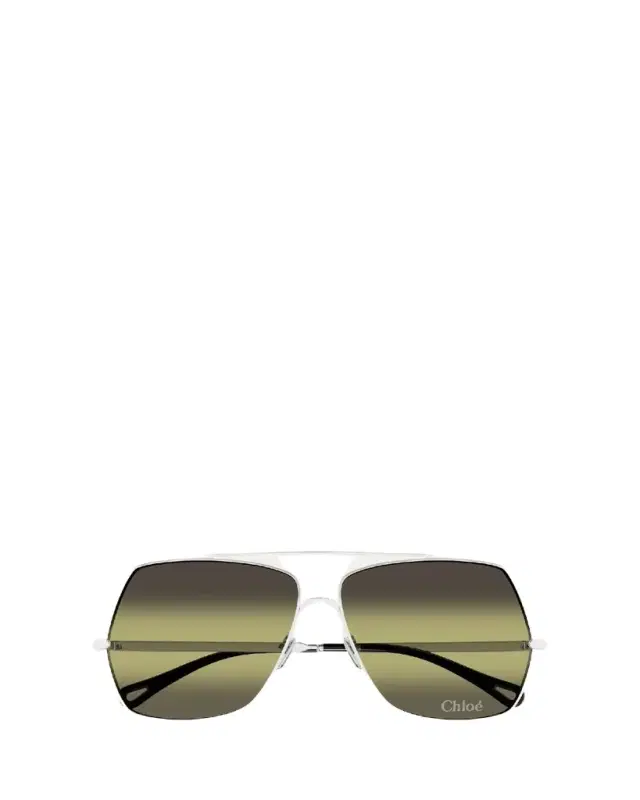 Chloe Gradient Aviator Metal Sunglasses