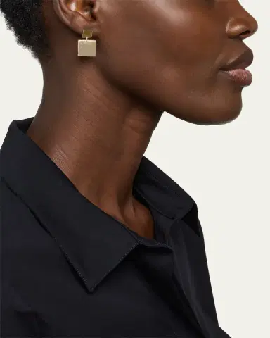 Lana 14K Yellow Gold Double Square Dangle Earrings | Thumbnail 2