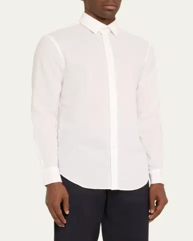 Giorgio Armani Men's Seersucker Sport Shirt | Thumbnail 4