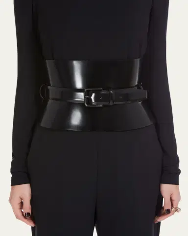 Max Mara Bustier Patent Leather Belt | Thumbnail 2