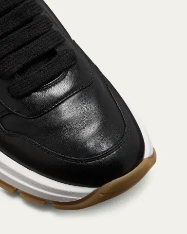 Prada Leather Logo Runner Sneakers | Thumbnail 5