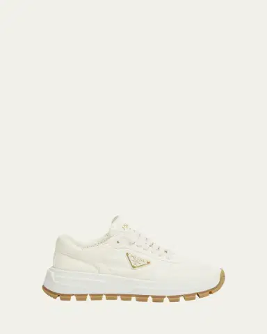 Prada Leather Logo Runner Sneakers | Thumbnail 6