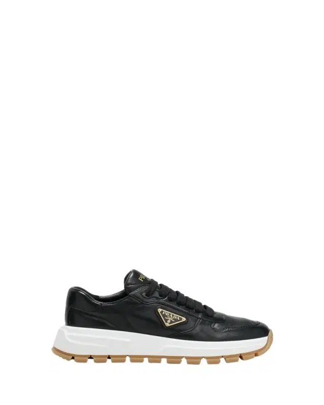 Prada Leather Logo Runner Sneakers