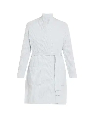 Arlotta Cashmere Ribbed Cashmere Short Robe | Thumbnail 1 Arlotta Cashmere Ribbed Cashmere Short Robe | Thumbnail 1