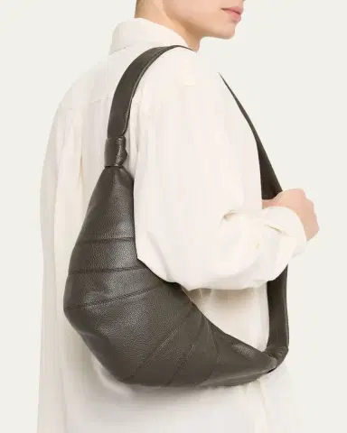 Lemaire Men's Medium Croissant Leather Crossbody Bag | Thumbnail 2 Lemaire Men's Medium Croissant Leather Crossbody Bag | Thumbnail 2