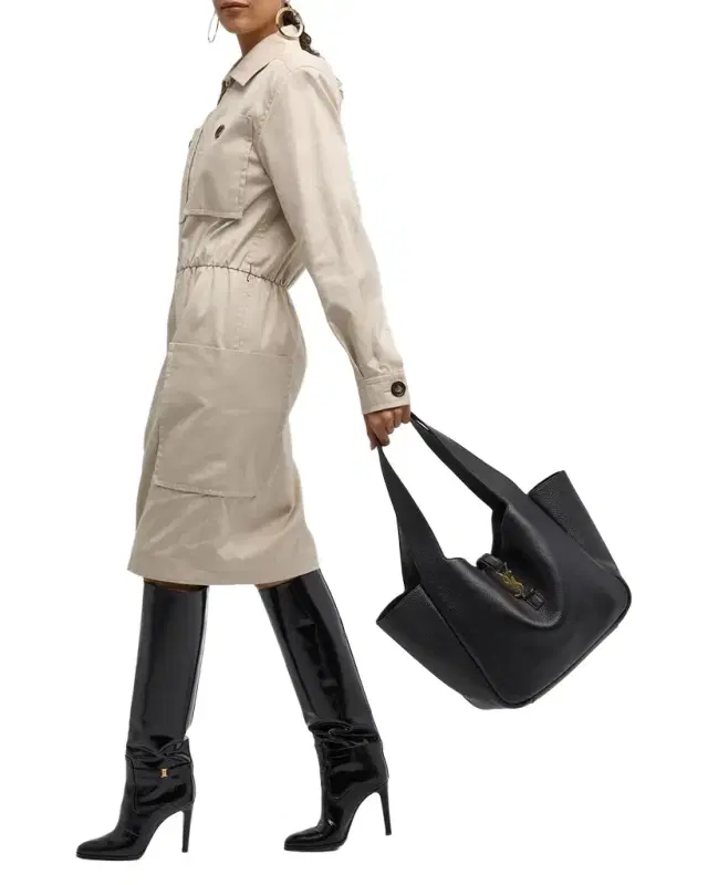 Saint Laurent Le 5 À 7 Bea YSL Tote Bag in Deer Leather
