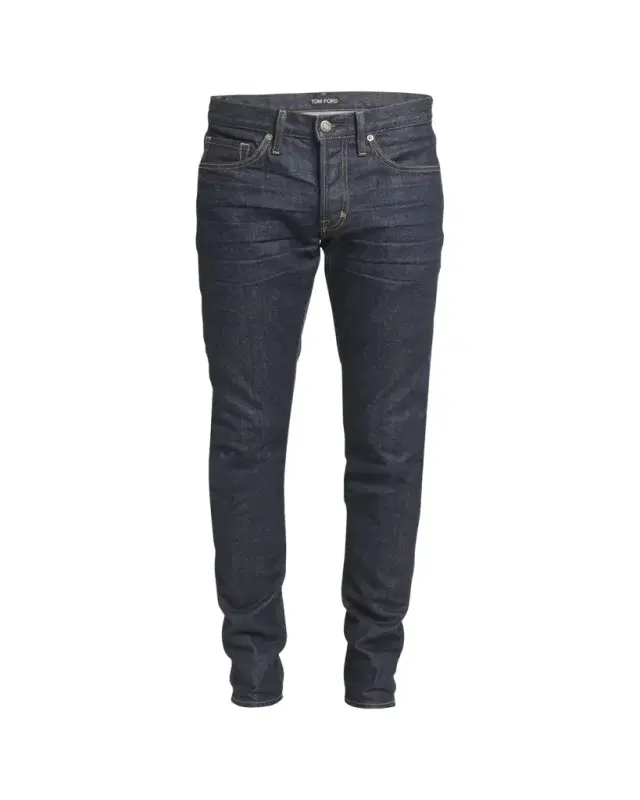 TOM FORD Men's Dark Wash Stretch Slim Fit Jeans