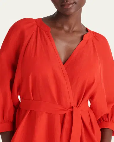 Eres Joie Maxi Linen Wrap Dress | Thumbnail 4 Eres Joie Maxi Linen Wrap Dress | Thumbnail 4