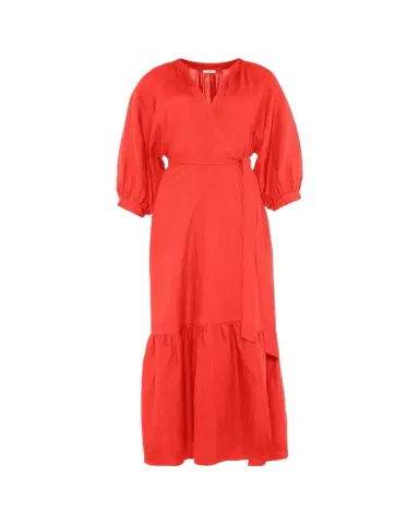 Eres Joie Maxi Linen Wrap Dress | Thumbnail 1 Eres Joie Maxi Linen Wrap Dress | Thumbnail 1
