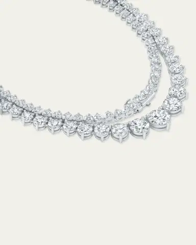 VRAI Graduated Lab Grown Diamond Tennis Necklace, 18.9tcw | Thumbnail 3 VRAI Graduated Lab Grown Diamond Tennis Necklace, 18.9tcw | Thumbnail 3