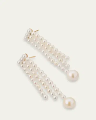 Sophie Bille Brahe 14K Yellow Gold Freshwater Pearl Earrings | Thumbnail 3