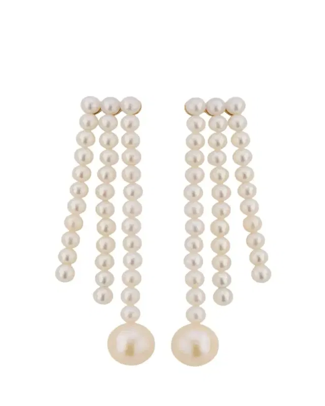 Sophie Bille Brahe 14K Yellow Gold Freshwater Pearl Earrings