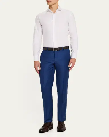 Bergdorf Goodman Men's Calf Leather Derby Shoes | Thumbnail 3