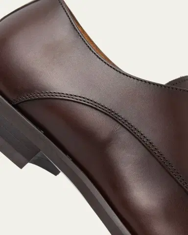 Bergdorf Goodman Men's Calf Leather Derby Shoes | Thumbnail 5