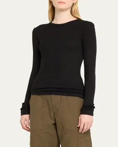 Citizens of Humanity Bina Rib-Knit Crewneck Top | Thumbnail 4