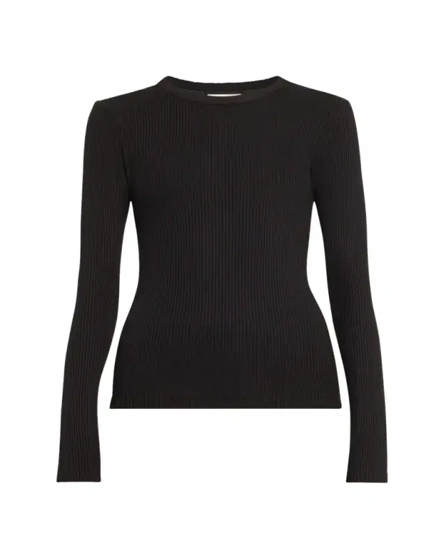 Bina Rib-Knit Crewneck Top