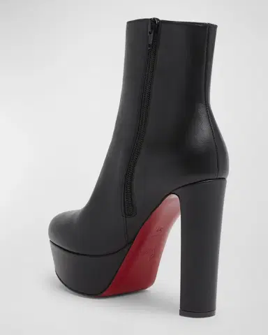 Christian Louboutin 130mm Loo Leather Platform Booties | Thumbnail 3