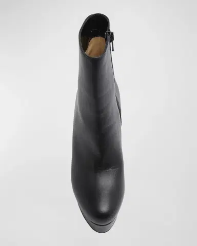 Christian Louboutin 130mm Loo Leather Platform Booties | Thumbnail 4