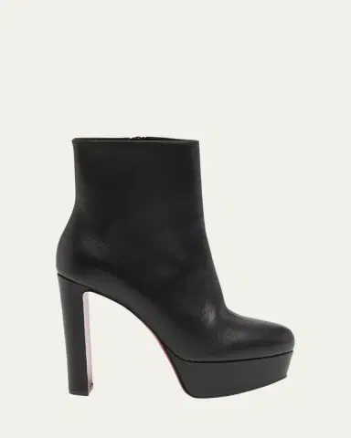 Christian Louboutin 130mm Loo Leather Platform Booties | Thumbnail 6