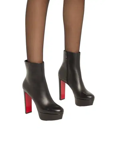 Christian Louboutin 130mm Loo Leather Platform Booties | Thumbnail 1