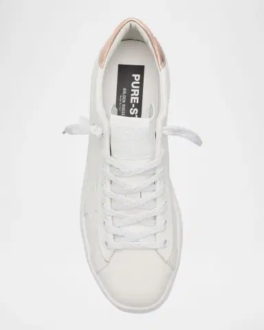 Golden Goose Purestar Mixed Leather Low-Top Sneakers | Thumbnail 6 Golden Goose Purestar Mixed Leather Low-Top Sneakers | Thumbnail 6