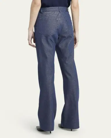 Giorgio Armani Bootleg Denim Jeans with Logo Embroidery | Thumbnail 3 Giorgio Armani Bootleg Denim Jeans with Logo Embroidery | Thumbnail 3