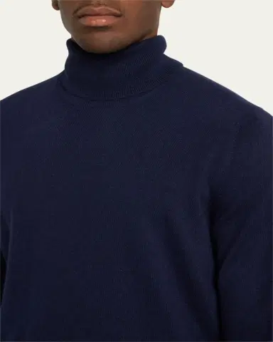 Brunello Cucinelli Men's Solid Cashmere Turtleneck | Thumbnail 5 Brunello Cucinelli Men's Solid Cashmere Turtleneck | Thumbnail 5