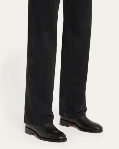 Santoni Fleeces Leather Mid Boots | Thumbnail 7