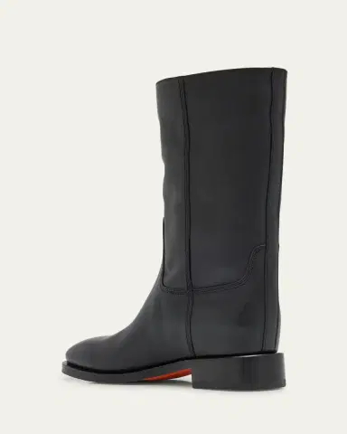 Santoni Fleeces Leather Mid Boots | Thumbnail 9