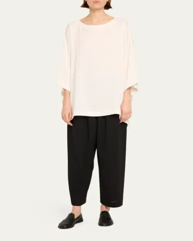 Eskandar Bateau Neck Tunic (Long Length) | Thumbnail 2 Eskandar Bateau Neck Tunic (Long Length) | Thumbnail 2