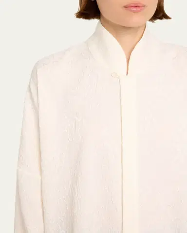 Eskandar Imperial Shirt with Chinese Collar (Mid Length) | Thumbnail 5 Eskandar Imperial Shirt with Chinese Collar (Mid Length) | Thumbnail 5