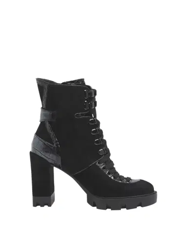 Christian Louboutin Macademia Croco Leather Red Sole Boots | Thumbnail 1