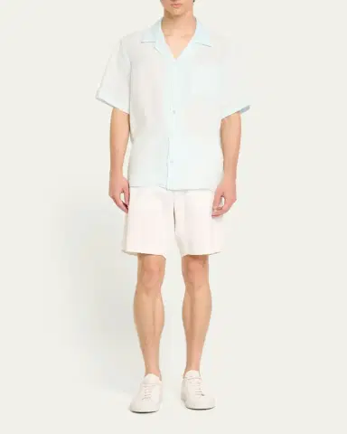 Vilebrequin Men's Linen Pocket Camp Shirt | Thumbnail 2