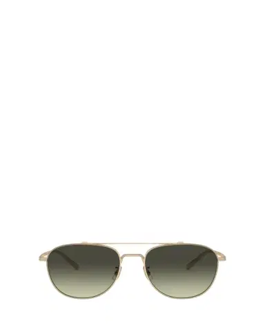 Oliver Peoples Men's Double-Bridge Metal Aviator Sunglasses | Thumbnail 1