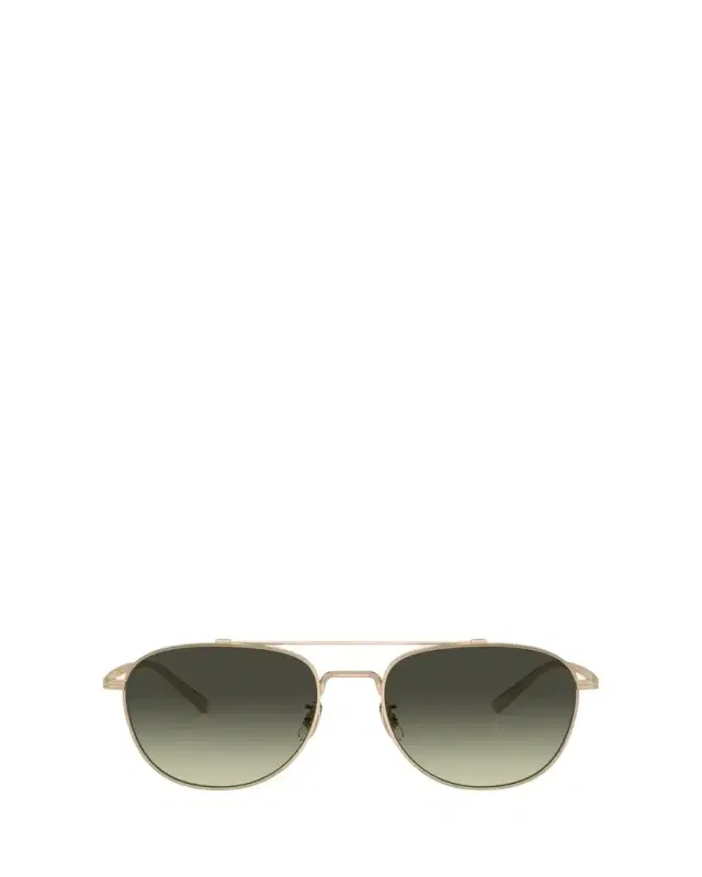 Oliver Peoples Men's Double-Bridge Metal Aviator Sunglasses