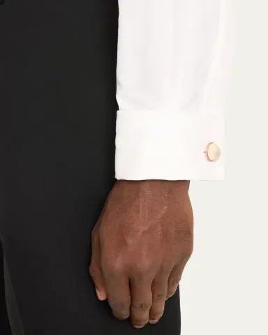 Jan Leslie Men's Sand Dollar Rose-Tone Cufflinks | Thumbnail 2