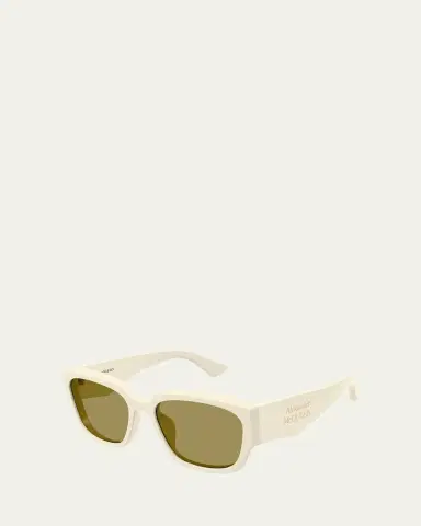 Alexander McQueen Rectangle Acetate Sunglasses | Thumbnail 2