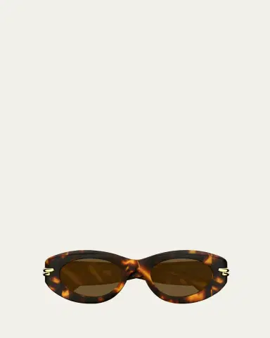 Bottega Veneta Round Acetate Sunglasses | Thumbnail 3