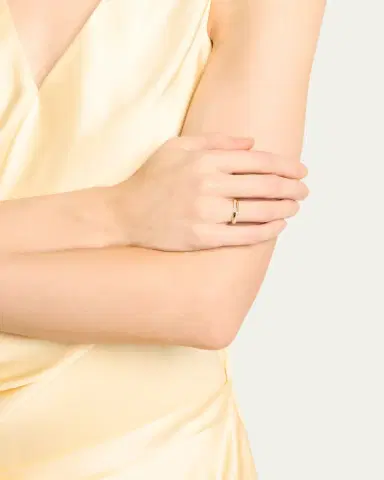 Lizzie Mandler Fine Jewelry Petite Crescent Ring with Diamonds | Thumbnail 2