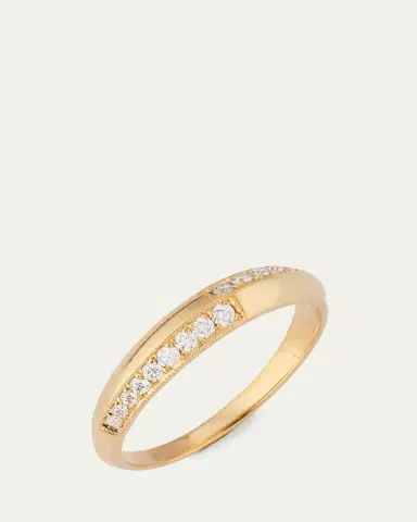 Lizzie Mandler Fine Jewelry Petite Crescent Ring with Diamonds | Thumbnail 3
