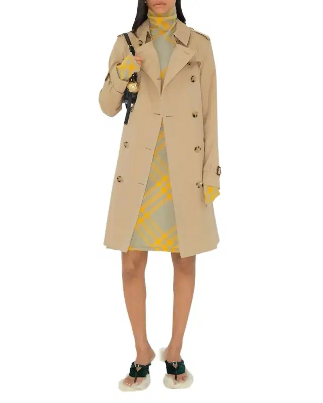 Kensington Organic Belted Double-Breasted Trench Coat